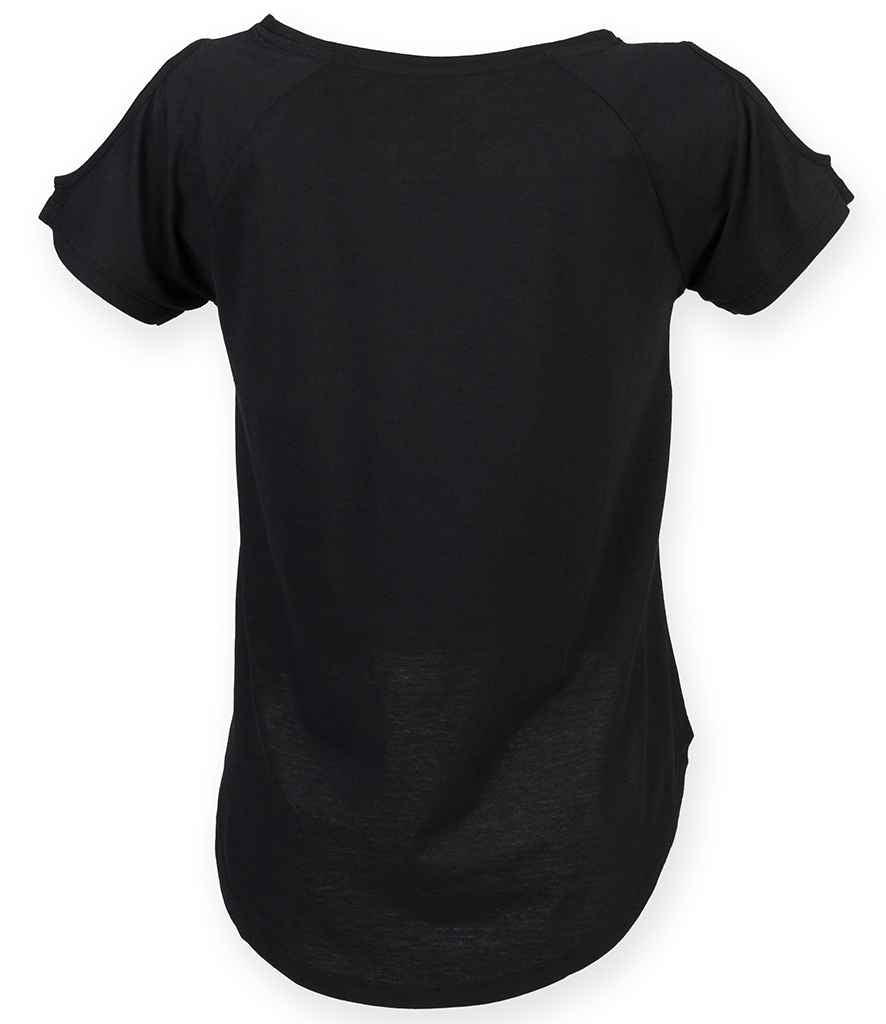 SF Clothing Ladies Drop Tail T-Shirt | Black - Lancashire Teamwear