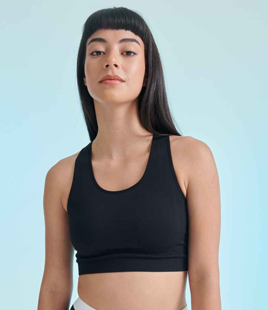SF Clothing Ladies Workout Crop Top | Black T-Shirt - Lancashire Teamwear