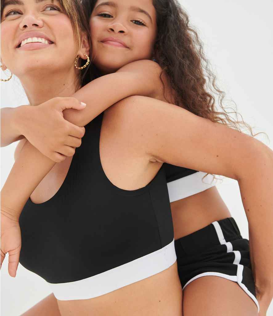 SF Clothing Ladies Fashion Crop Top | Black/White T-Shirt - Lancashire Teamwear
