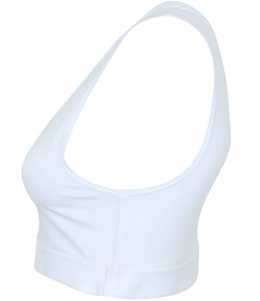 SF Clothing Ladies Fashion Crop Top | White/White T-Shirt - Lancashire Teamwear