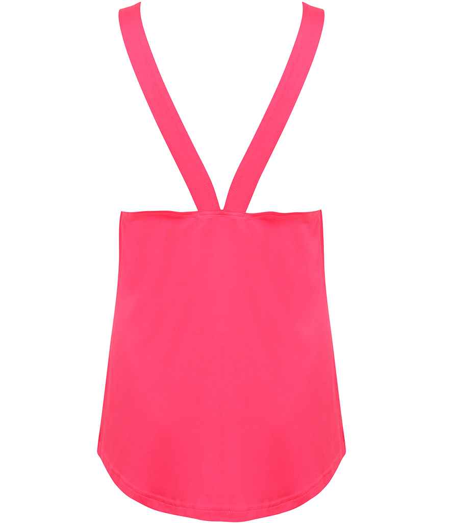 SF Clothing Ladies Fashion Workout Vest | Neon Pink T-Shirt - Lancashire Teamwear