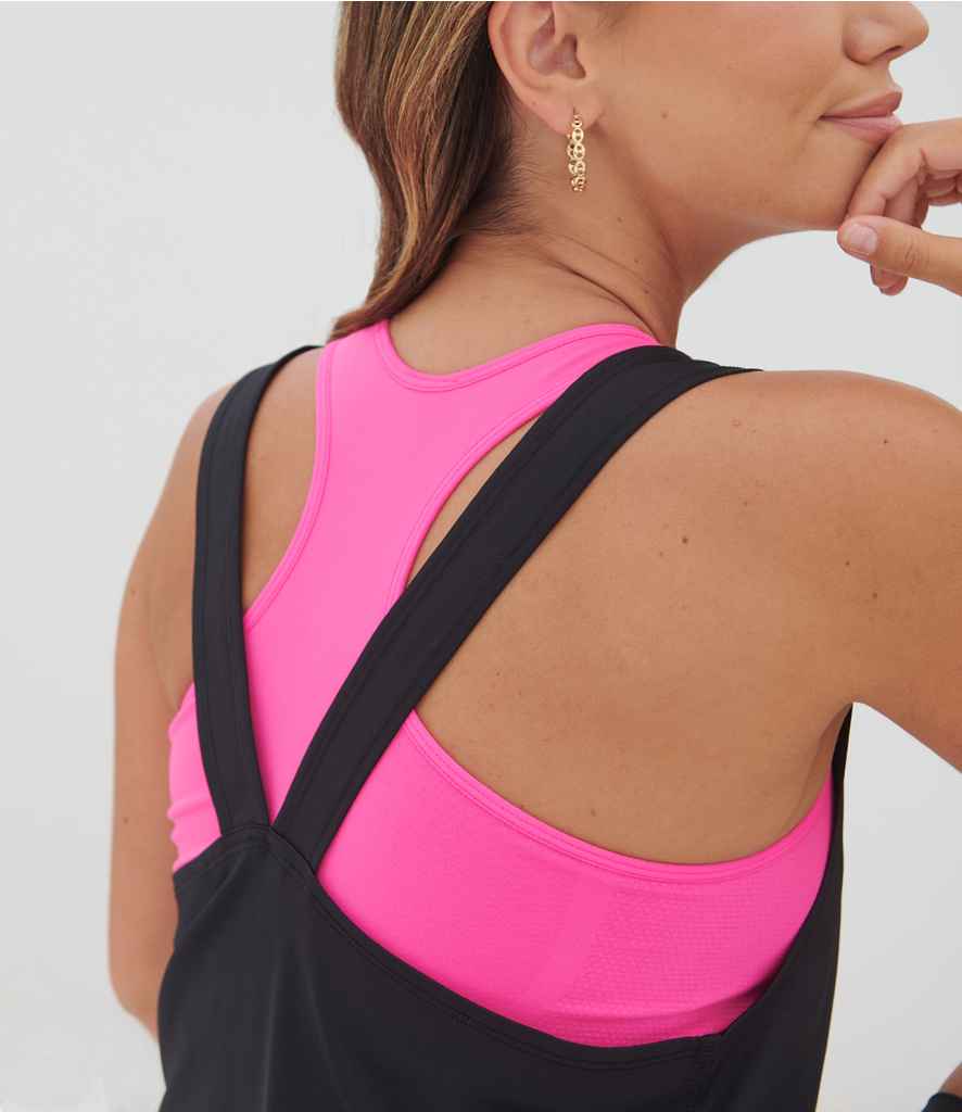 SF Clothing Ladies Fashion Workout Vest | Neon Pink T-Shirt - Lancashire Teamwear