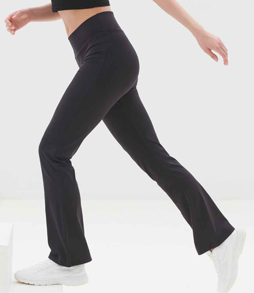 SF Clothing Ladies Flared Leggings | Black - Lancashire Teamwear