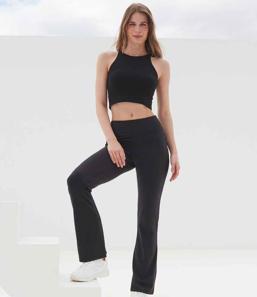 SF Clothing Ladies Flared Leggings | Black - Lancashire Teamwear