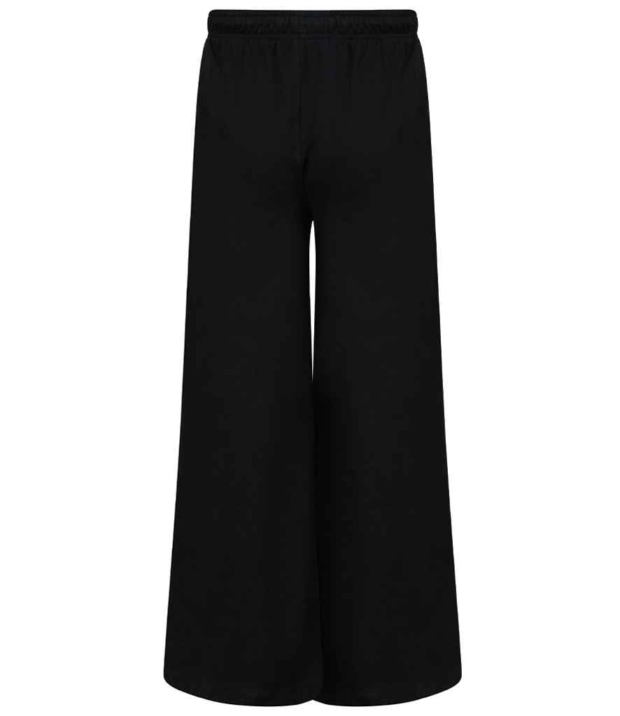 SF Clothing Ladies Sustainable Fashion Wide Leg Joggers | Black Trousers - Lancashire Teamwear