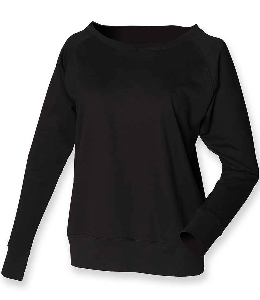 SF Clothing Ladies Slounge Sweatshirt Black
