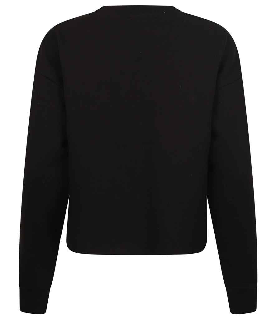 SF Clothing Ladies Cropped Slounge Sweatshirt | Black - Lancashire Teamwear