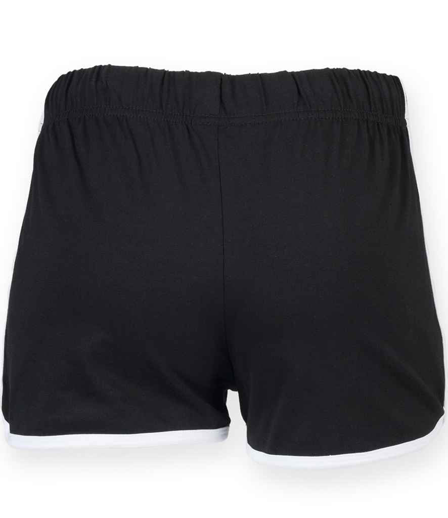SF Clothing Ladies Retro Shorts | Black/White - Lancashire Teamwear