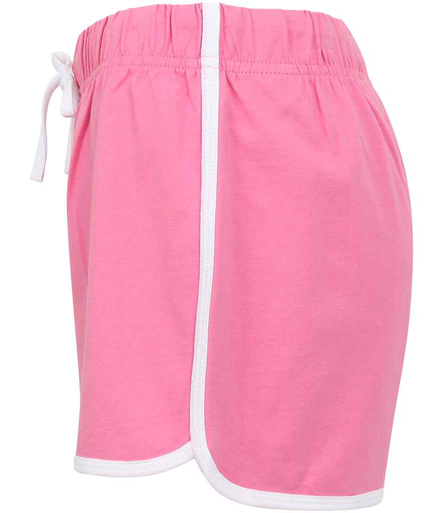 SF Clothing Ladies Retro Shorts | Bright Pink/White - Lancashire Teamwear