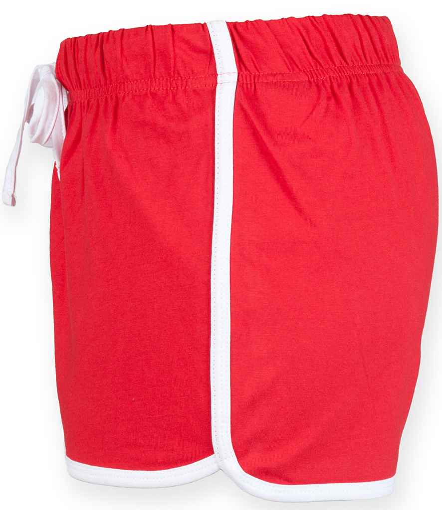SF Clothing Ladies Retro Shorts | Red/White - Lancashire Teamwear