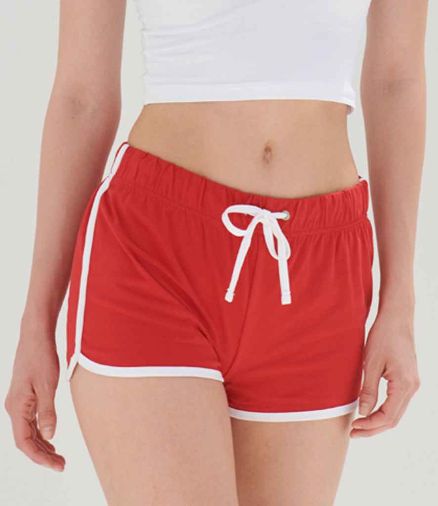 SF Clothing Ladies Retro Shorts | Red/White - Lancashire Teamwear