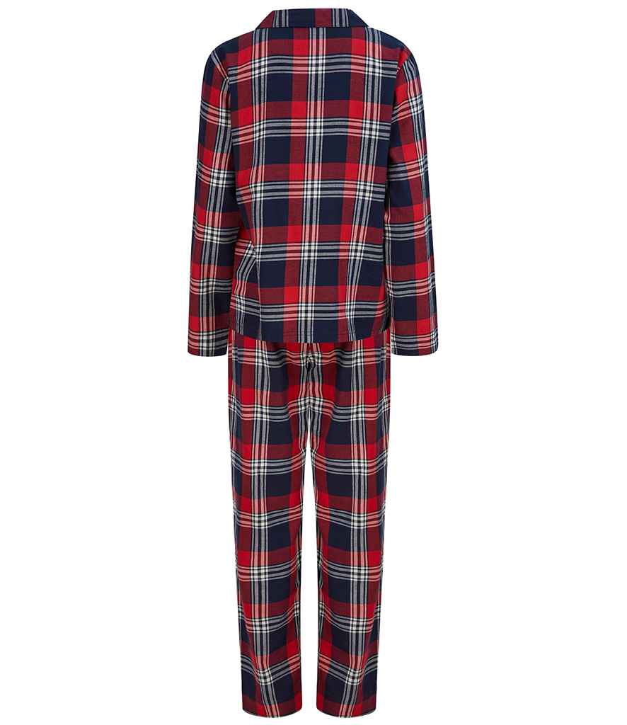 SF Clothing Ladies Tartan Lounge Set | Red/Navy Pyjamas - Lancashire Teamwear