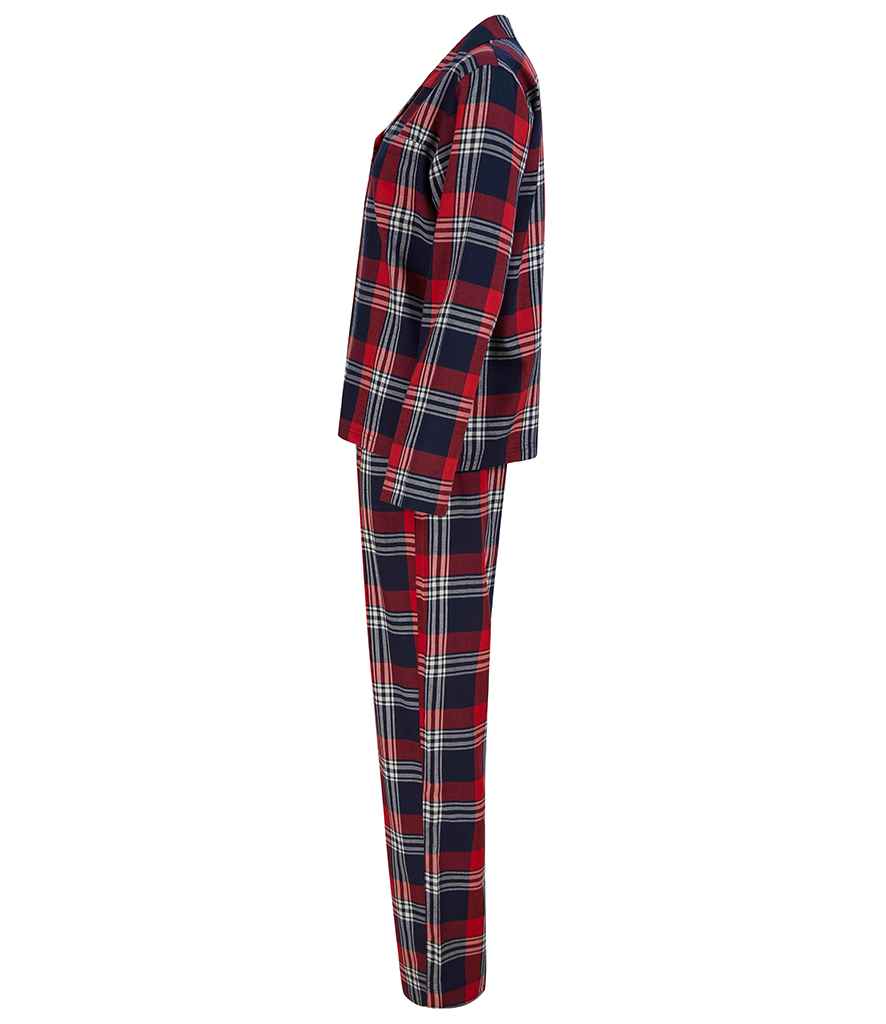 SF Clothing Ladies Tartan Lounge Set | Red/Navy Pyjamas - Lancashire Teamwear