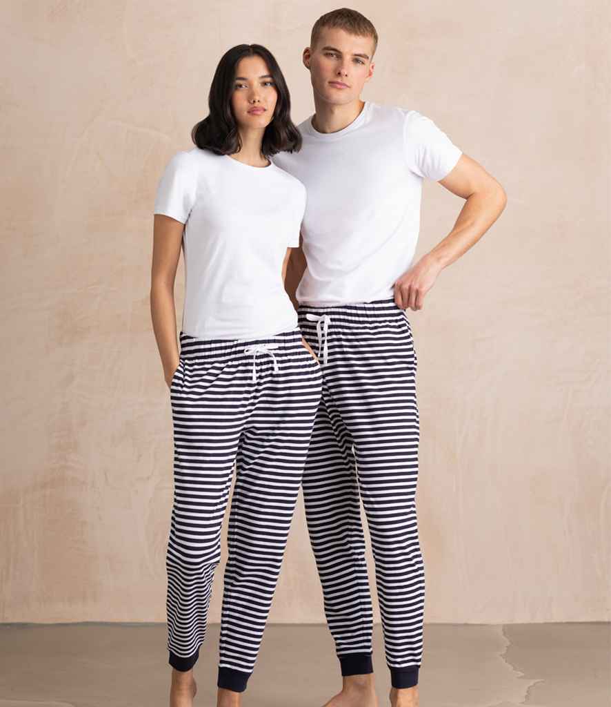SF Clothing Ladies Lounge Pants | Navy/white stripes Trousers - Lancashire Teamwear
