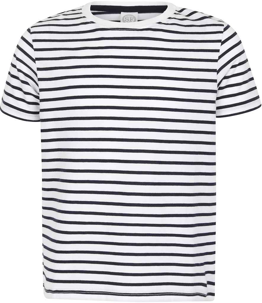 SF Clothing Kids Striped T-Shirt White/Oxford Navy
