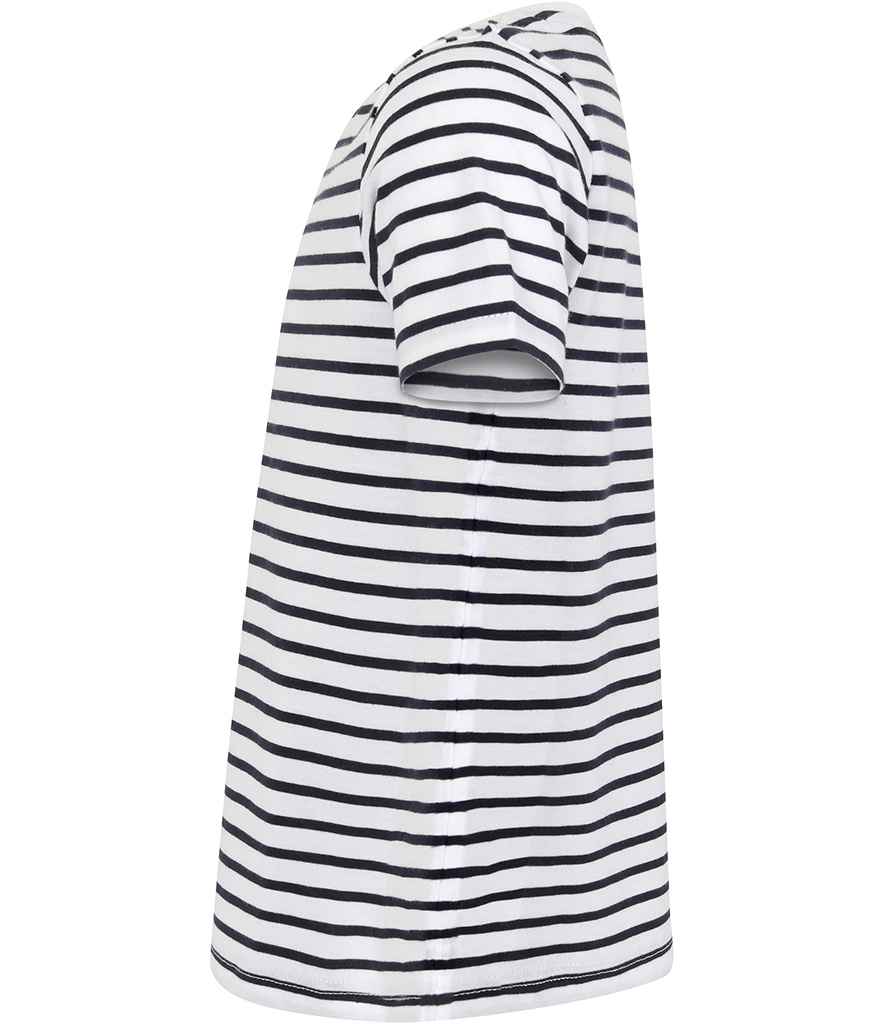 SF Clothing Kids Striped T-Shirt | White/Oxford Navy - Lancashire Teamwear