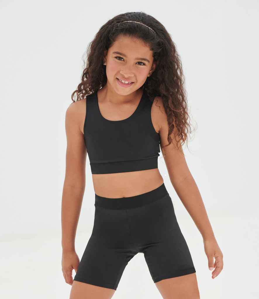 SF Clothing Kids Fashion Crop Top | Black/Black T-Shirt - Lancashire Teamwear