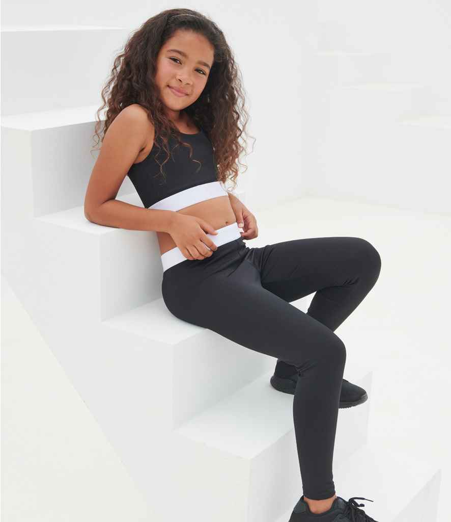 SF Clothing Kids Fashion Crop Top | Black/White T-Shirt - Lancashire Teamwear
