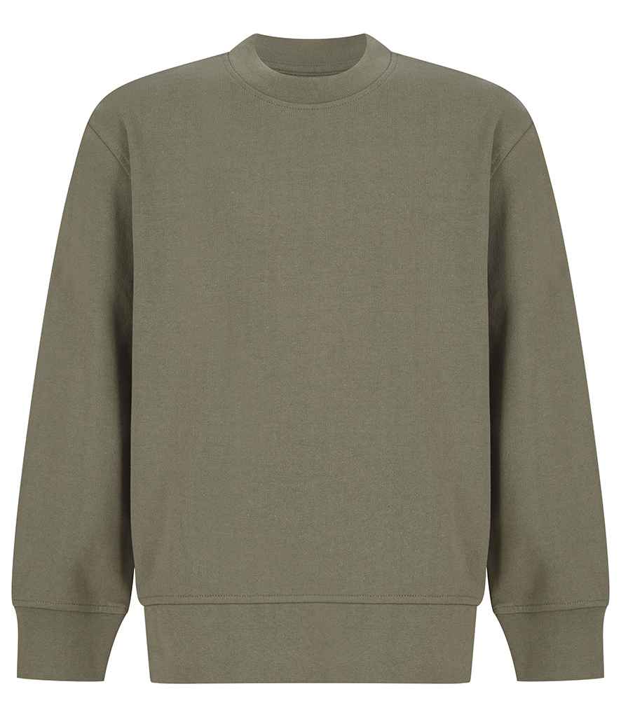SF Clothing Kids Sustainable Fashion Curved Hem Sweatshirt | Khaki - Lancashire Teamwear