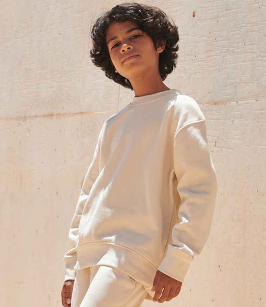 SF Clothing Kids Sustainable Fashion Curved Hem Sweatshirt | Light Stone - Lancashire Teamwear