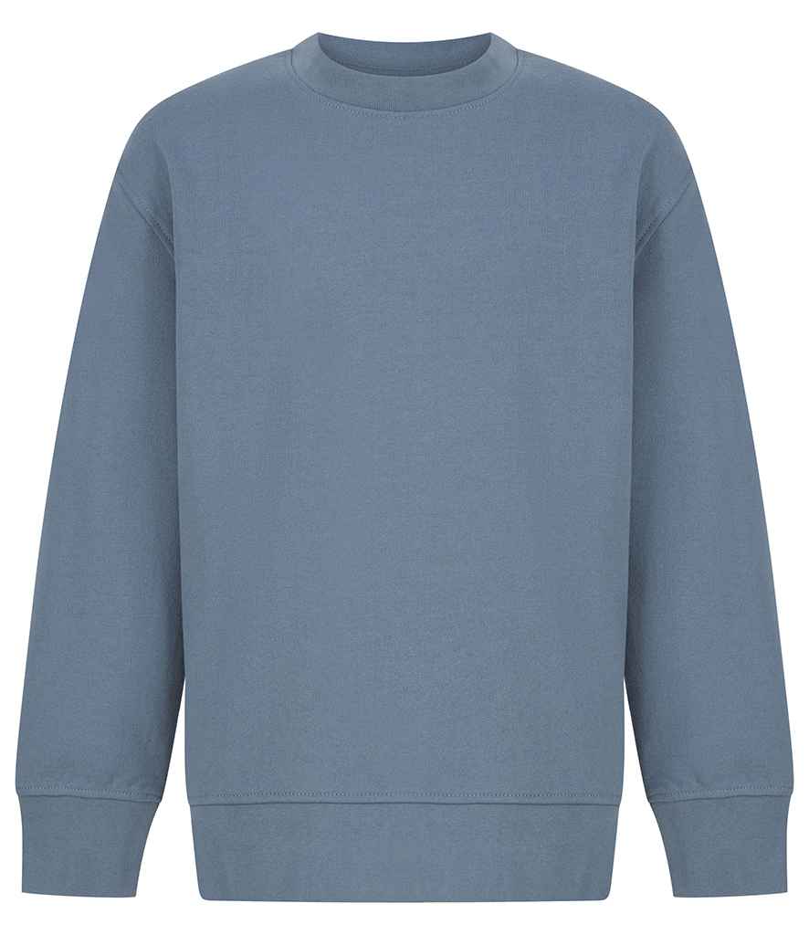 SF Clothing Kids Sustainable Fashion Curved Hem Sweatshirt | Stone Blue - Lancashire Teamwear