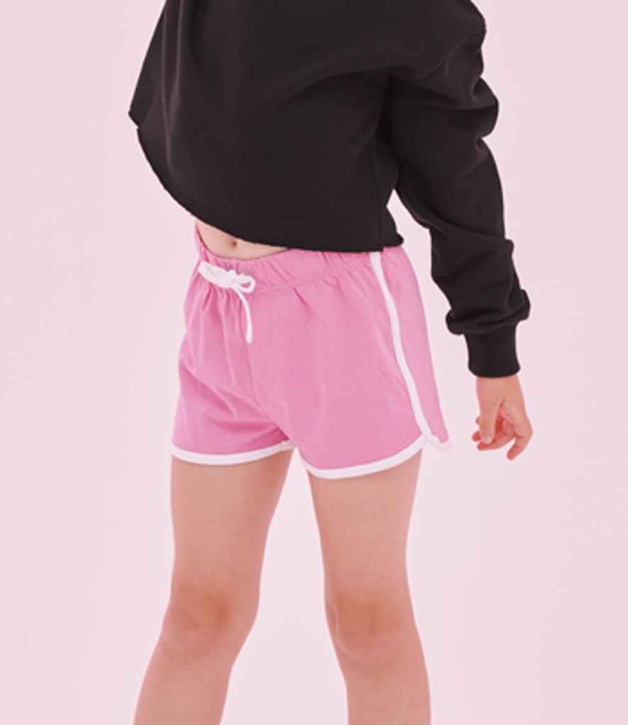 SF Clothing Kids Retro Shorts | Bright Pink/White - Lancashire Teamwear