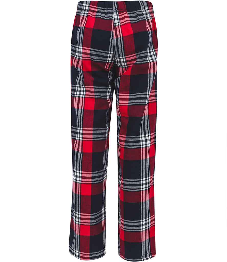 SF Clothing Kids Tartan Lounge Pants | Red/Navy Trousers - Lancashire Teamwear
