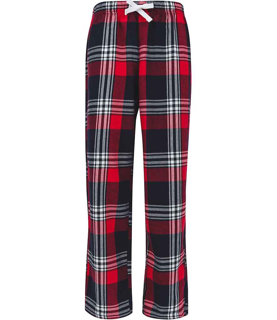 SF Clothing Kids Tartan Lounge Pants | Red/Navy Trousers - Lancashire Teamwear