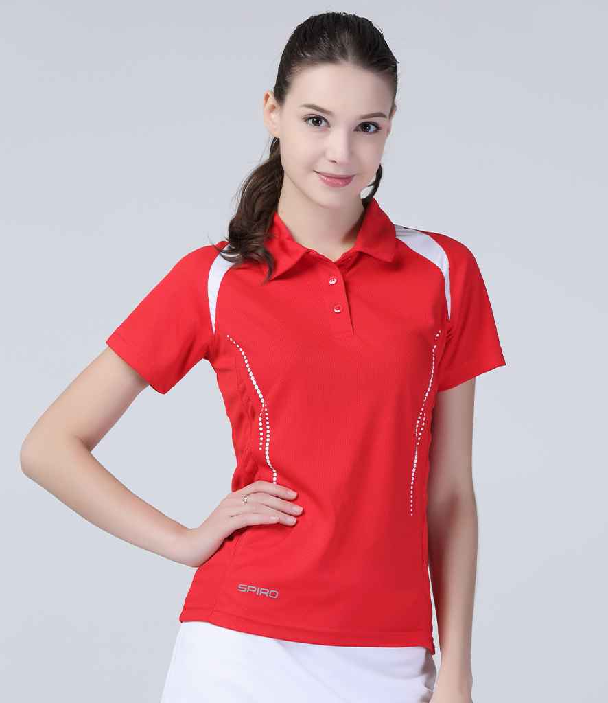 Spiro Ladies Team Spirit Polo Shirt | Red/White - Lancashire Teamwear