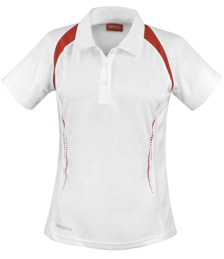 Spiro Ladies Team Spirit Polo Shirt | White/Red - Lancashire Teamwear