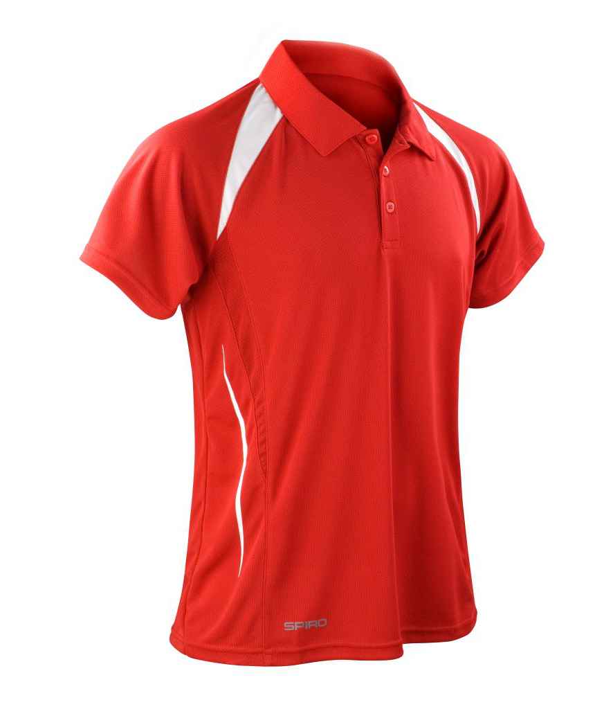 Spiro Team Spirit Polo Shirt | Red/White - Lancashire Teamwear