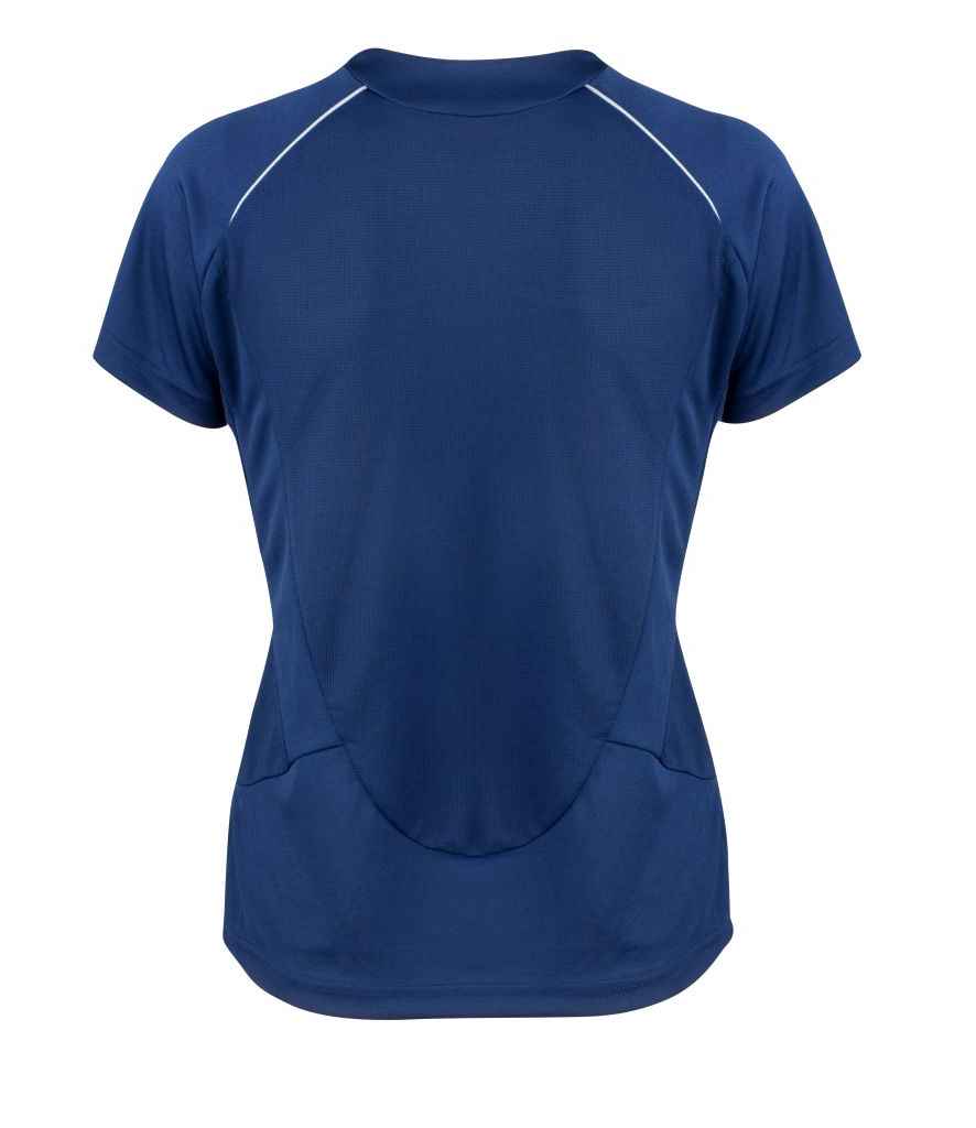 Spiro Ladies Dash Training Shirt | Navy/White T-Shirt - Lancashire Teamwear