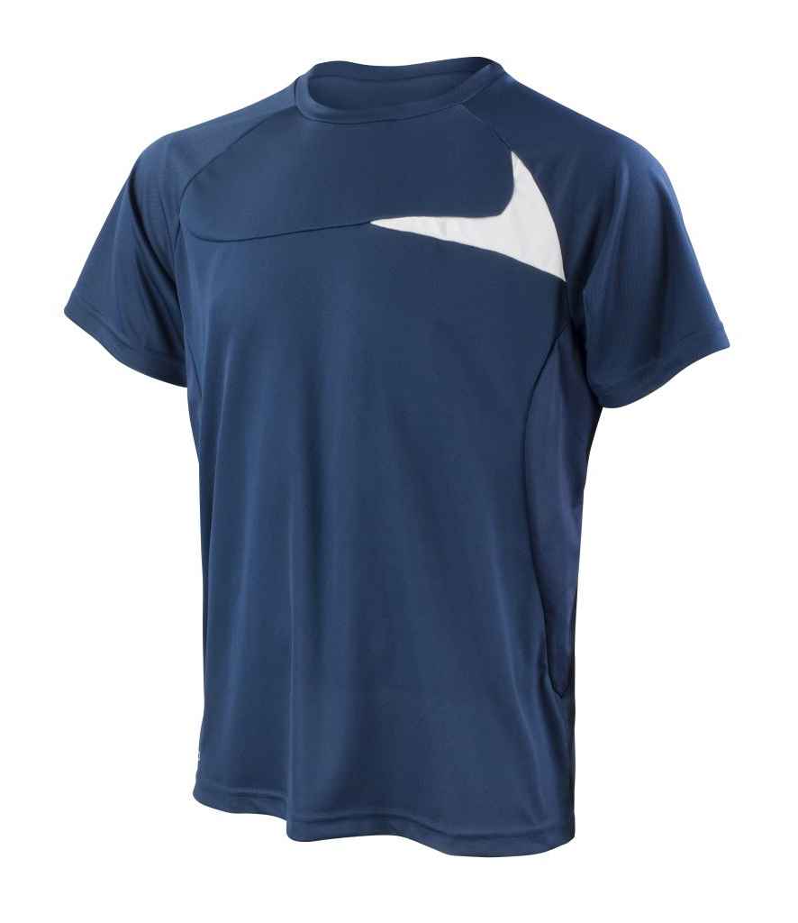 Spiro Dash Training Shirt | Navy/White T-Shirt - Lancashire Teamwear