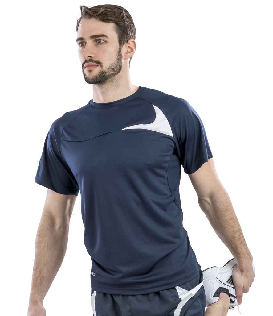Spiro Dash Training Shirt | Navy/White T-Shirt - Lancashire Teamwear