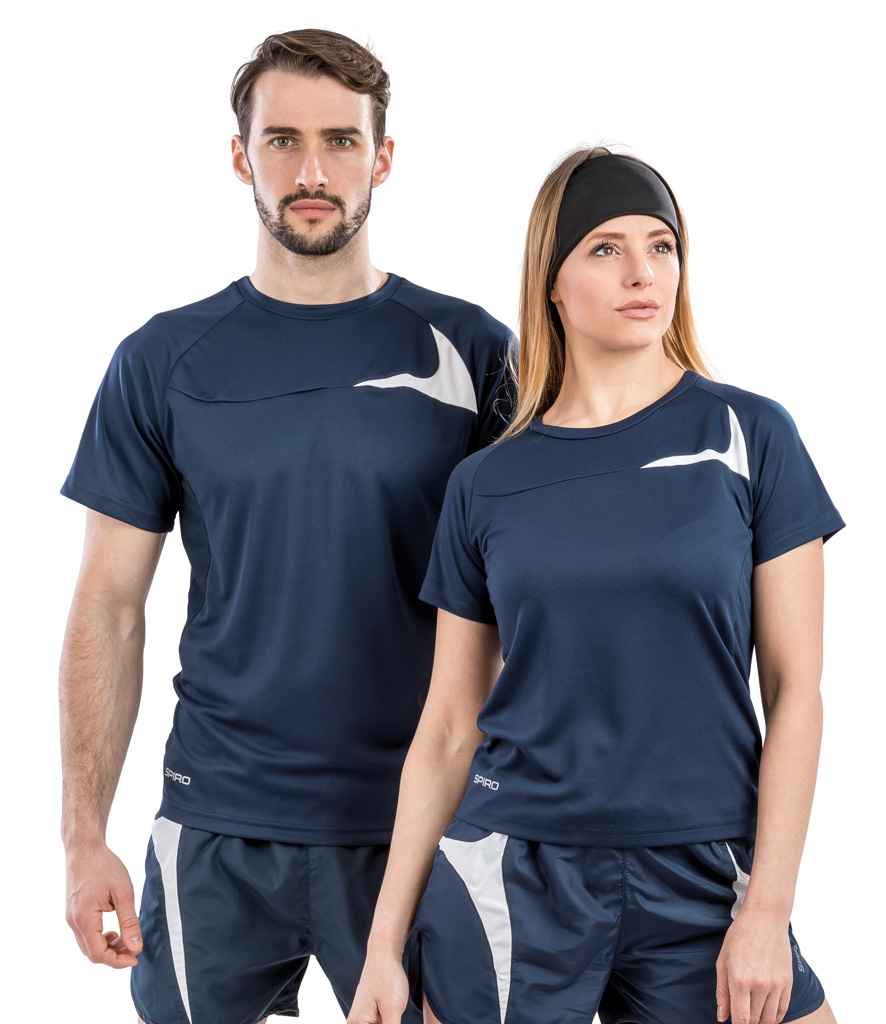 Spiro Dash Training Shirt | Navy/White T-Shirt - Lancashire Teamwear