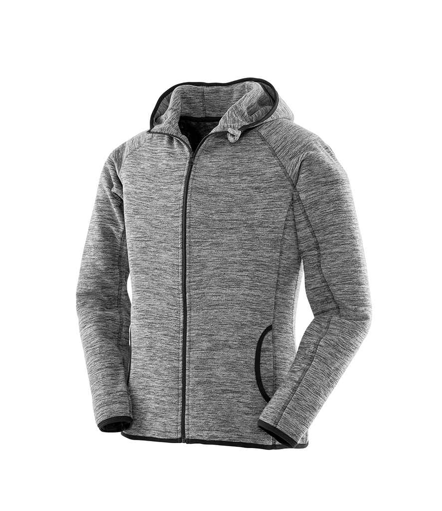 Spiro Ladies Micro Fleece Hoodie Grey/Black