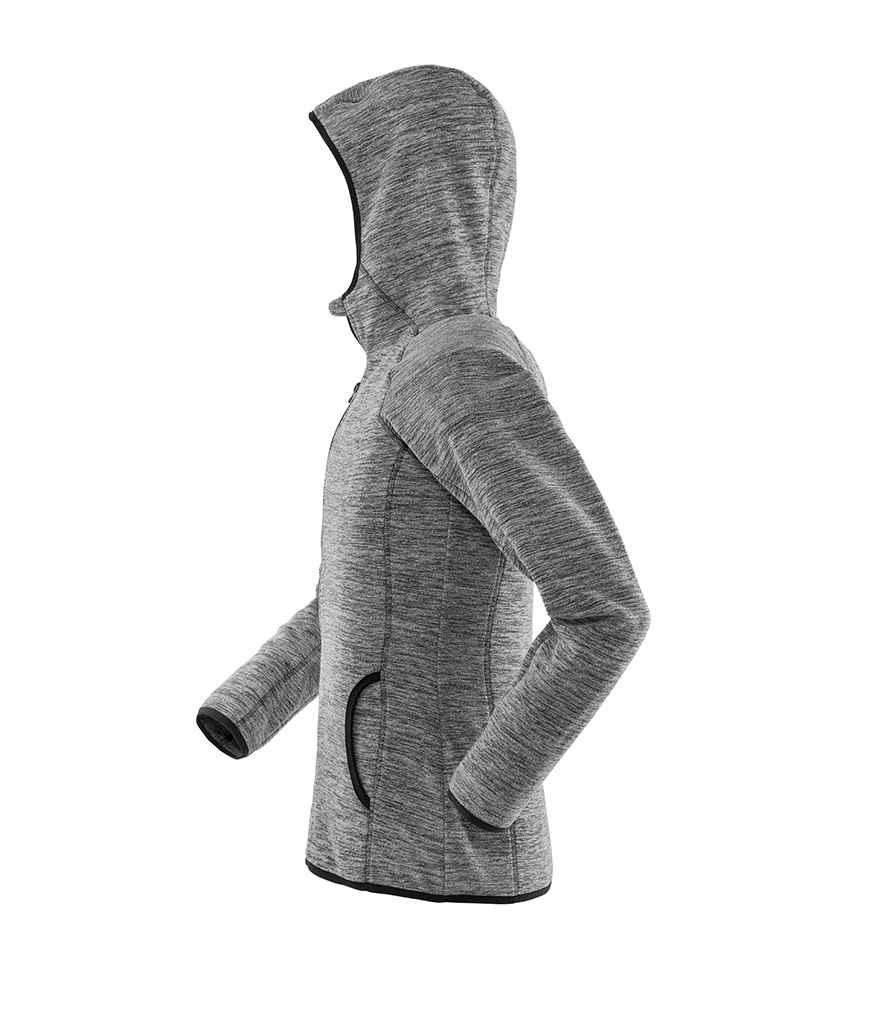 Spiro Ladies Micro Fleece Hoodie | Grey/Black - Lancashire Teamwear