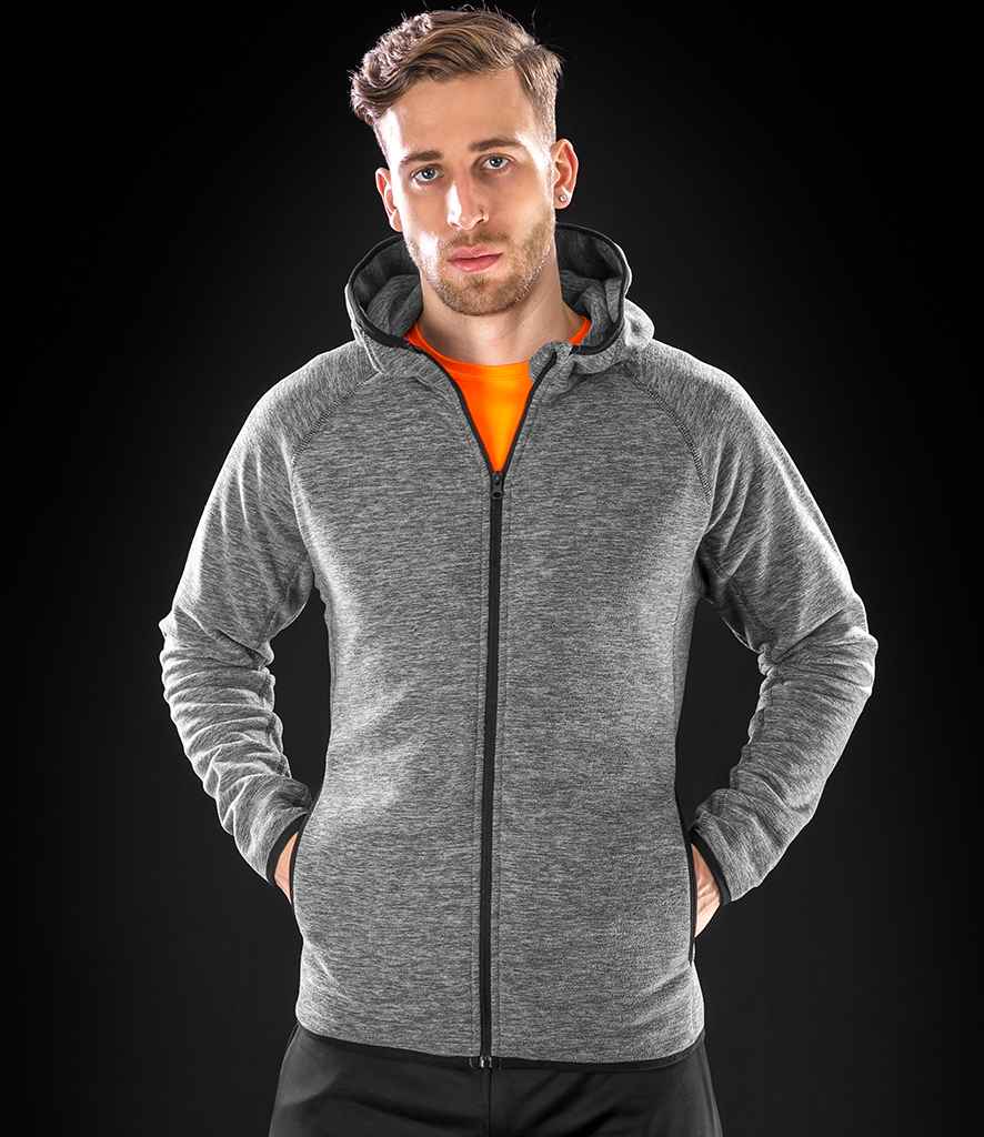 Spiro Micro Fleece Hoodie | Grey/Black - Lancashire Teamwear