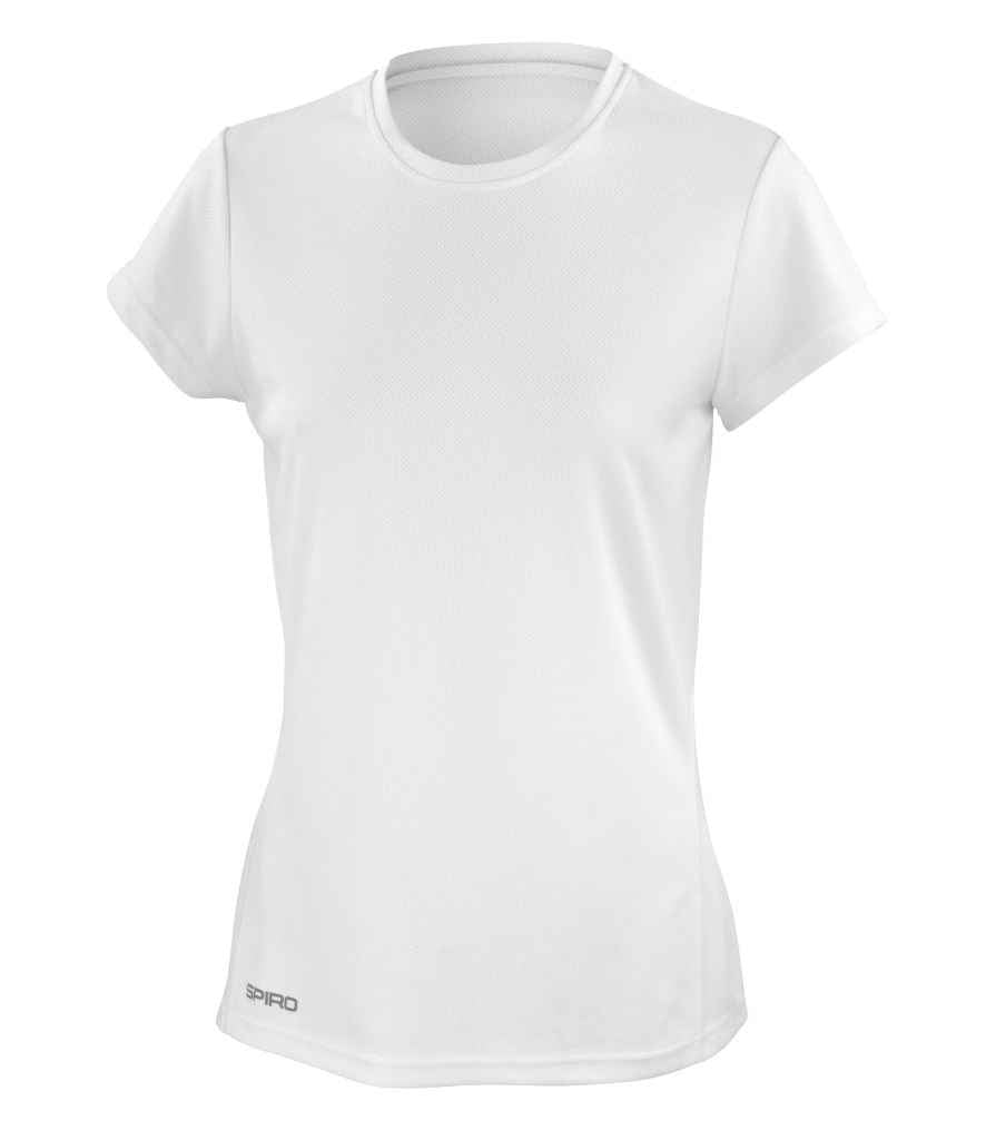 Spiro Ladies Quick Dry Performance T-Shirt | White - Lancashire Teamwear