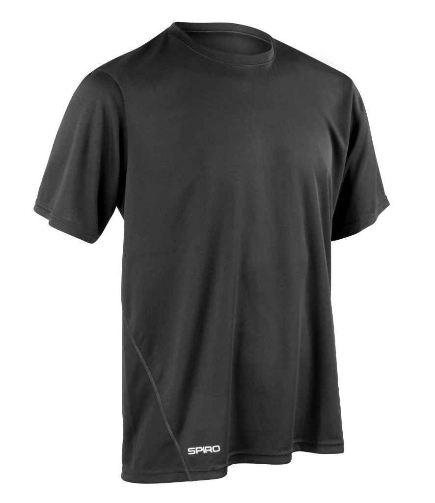 Spiro Quick Dry Performance T-Shirt | Black - Lancashire Teamwear