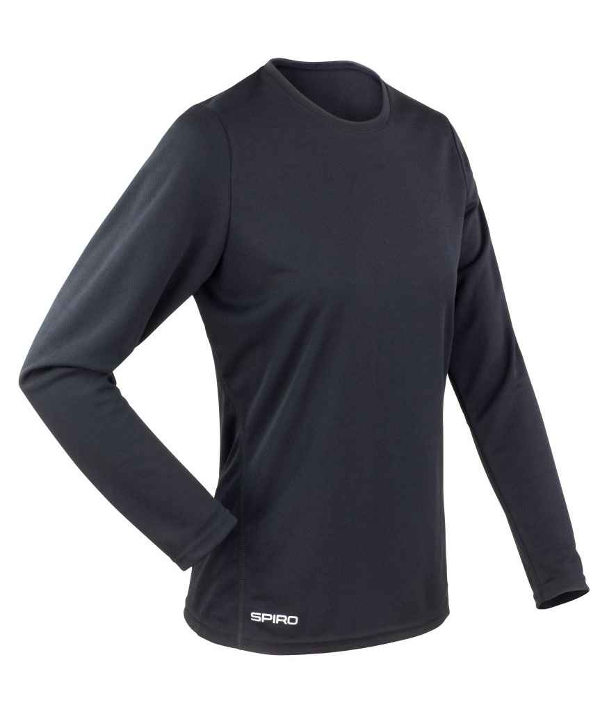 Spiro Ladies Performance Long Sleeve T-Shirt Black