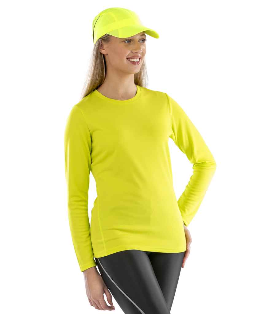 Spiro Ladies Performance Long Sleeve T-Shirt | Lime Green - Lancashire Teamwear