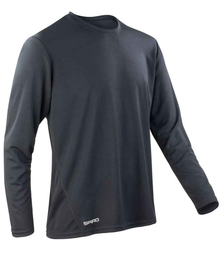 Spiro Performance Long Sleeve T-Shirt Black