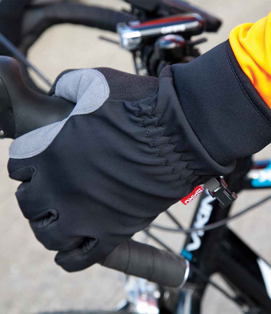 Spiro Long Winter Gloves | Black/Grey - Lancashire Teamwear