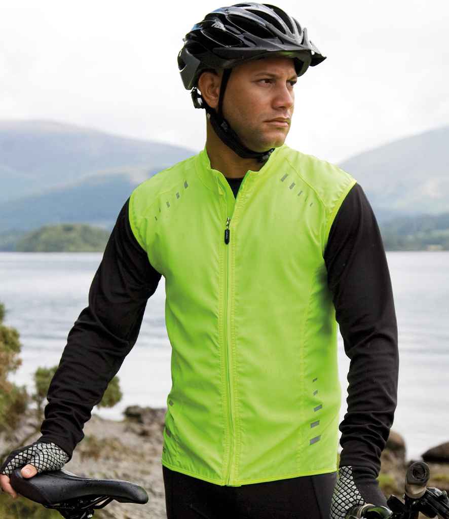 Spiro Bikewear Crosslite Gilet | Neon Lime - Lancashire Teamwear