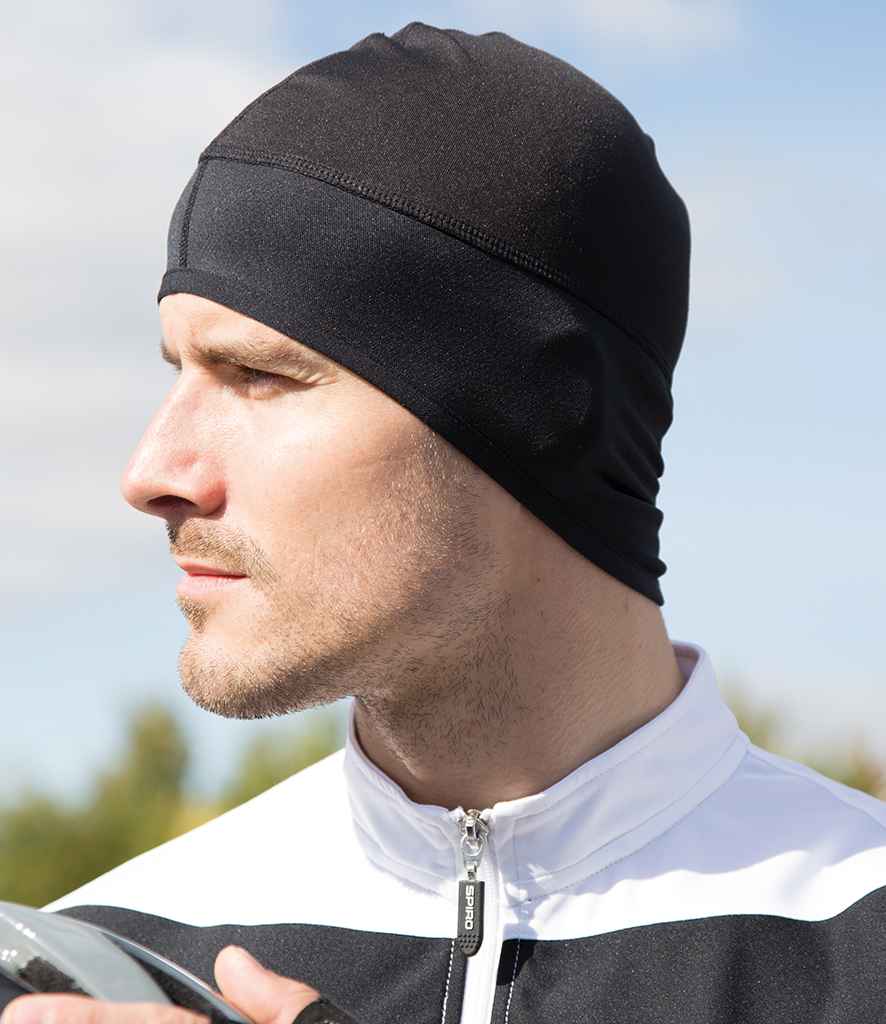 Spiro Bikewear Skull Cap Beanie | Black Headwear - Lancashire Teamwear