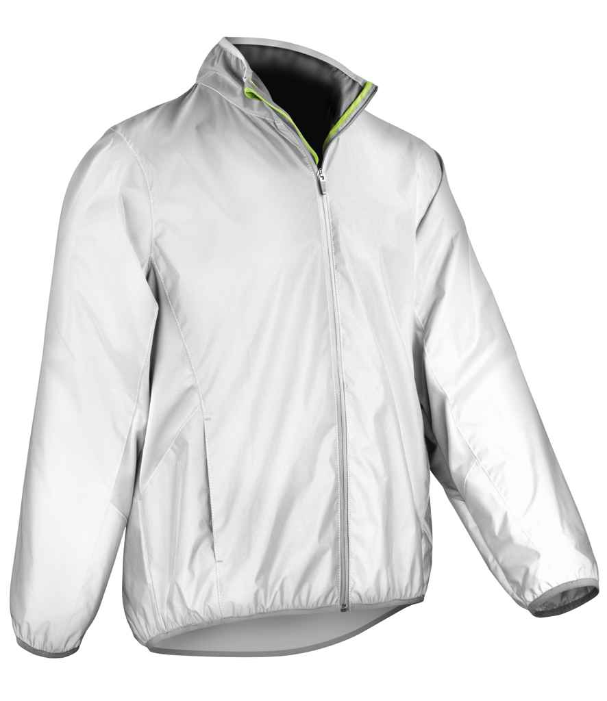 Spiro Luxe Reflective Hi-Vis Jacket Neon White