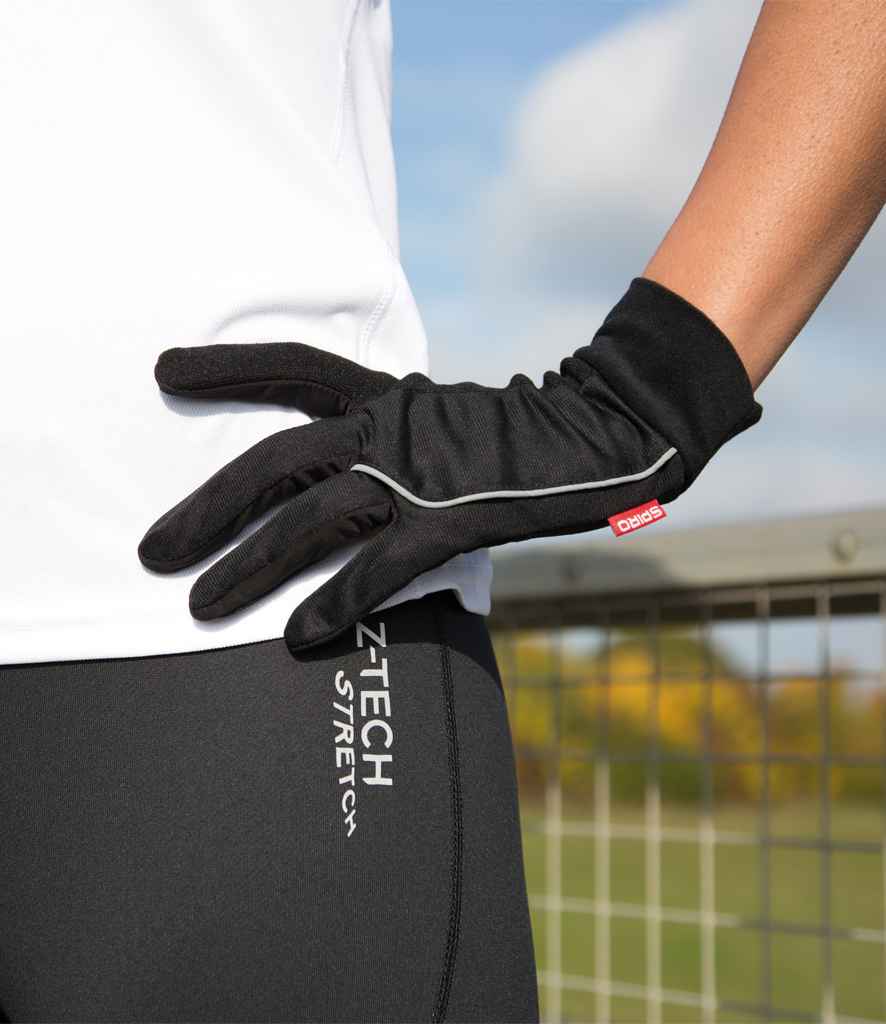 Spiro Elite Running Gloves | Black - Lancashire Teamwear