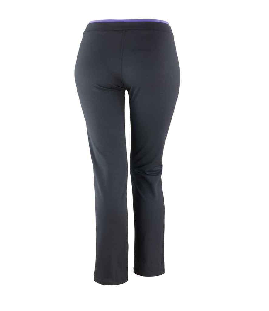 Spiro Ladies Fitness Trousers | Black/Lavender - Lancashire Teamwear