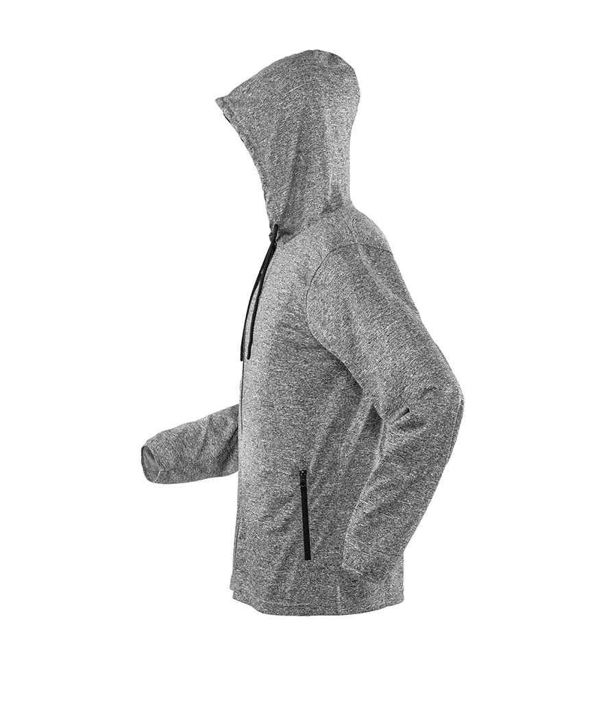 Spiro Ladies Hooded T-Shirt Jacket | Marl Grey - Lancashire Teamwear